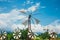 Old-style windmills on Lasithi Plateau. Crete