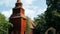 Old style wooden church building in Stockholm, Skansen.