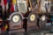 Old style wooden clocks