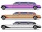 Old-styled realistic limousines