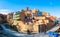 Old sulfur Baths in Abanotubani district with wooden carved balconies in Tbilisi