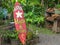 An old surfboard at a roadside stand on the road to hana