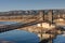 The old suspension bridge of Mallemort - Bouches-du-Rhone France