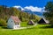 Old Swiss Farmer Houses in Ballenberg Open air Museum, Brienz, S