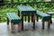 Old table and Chair made from bamboo.