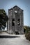 Old tall industrial building at Waihi gold mine, New Zealand