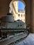 Old tank in the central courtyard of les invalides in Paris