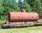 Old tanks with oil and fuel transport by rail