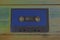 Old tape cassette for recording on stylized background