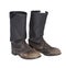 Old tarpaulin military boots