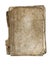 Old tattered book - paperback - on white background