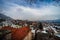 Old Tbilisi with narrown street and red roofs