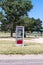 Old telephone booth sitting in the middle of a park, near Cope, Colorado