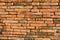 Old temple brick wall