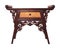 Old thai wood furniture desk isolated white