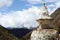 Old Tibetan stupa in Nepal ,Khumbu region,Himalayas