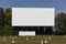 Old Time Drive-In Movie Theater with blank white screen for copy space or advertising