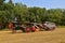 Old time Minneapolis steam engine and threshing machine