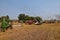 Old time threshing bee and machinery