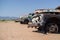 Old Timer Car Wrecks in a Desert Landscape in Solitaire, Namibia