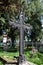 Old tombstone gothic cross