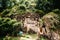 Old torajan burial site in Lemo, Tana Toraja, Sulawesi, Indonesia. The cemetery with coffins placed in caves