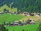 An old tourist-livestock alpine settlement in the Saminatal valley and along an artificial lake GÃ¤nglesee Ganglesee or Gaenglesee