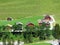 An old tourist-livestock alpine settlement in the Saminatal valley and along an artificial lake GÃ¤nglesee Ganglesee or Gaenglesee