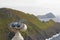 Old tourist telescope on the Irish atlantic coast