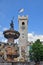 Old tower and fountain sculpture of Trento