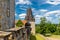 The old tower of the historic Bentheim castle, largest castle in Northern Germany.