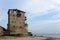 The old tower in Ouranoupoli village, Chalkidiki, Greece