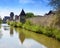 Old Tower Schuldturm and Heubrucke bridge across Pegnitz river in Nuremberg old town, Bavaria. Germany