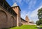 Old towers of Novgorod Kremlin, Russia