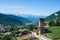 The old towers in Svanetia, Mestia, Georgia.