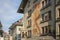 Old Town Bern with Building Mural by Ernst Linck - Standard Bearer and Bear - Bern, Switzerland