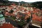Old Town in Cesky Krumlov from Cesky Krumlov Castle, Czech Republic, Czechia