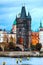 The Old Town Charles bridge tower in Prague