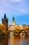 The Old Town Charles bridge tower in Prague