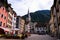 Old Town in Chur (Switzerland). Arcas Square and St. Martin\'s Church