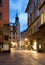 Old town of the city of Innsbruck by night