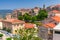 Old town cityscape. Sartene, Corsica, France