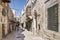 Old town cobbled street in ancient jerusalem city israel