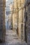 Old town cobbled street in ancient jerusalem city israel