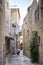 Old town cobbled street in ancient jerusalem city israel