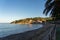 Old town of Collioure, France, a popular resort town on Mediterranean sea.