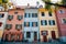 Old town colorful buildings in Sibiu, Romania