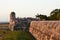 The old town defensive walls. Cartagena de Indias. Bolivar department. Colombia