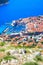 Old town of Dubrovnik from hill