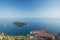 Old Town Dubrovnik, Lokrum Island and the sea landscape